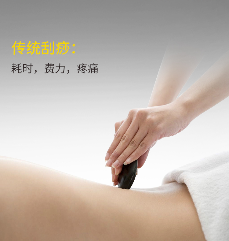 傳統(tǒng)刮痧的缺點(diǎn)：耗時(shí)、費(fèi)力而且很痛